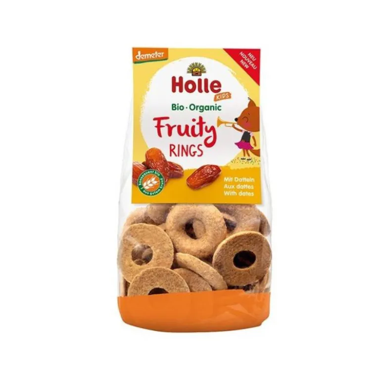 Holle Bio Fruity Rings Snack Rodelas Tâmaras 125g +3A