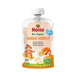 Holle Bio Mango Monkey +8m 100g | Puré Orgânico de Manga e Iogurte
