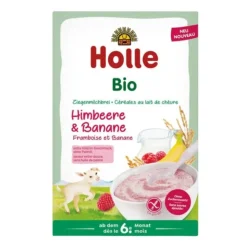 Holle Bio Papa Arroz com Framboesa e Banana +6m 200g