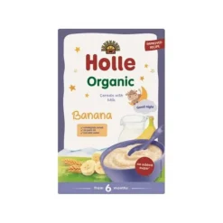 Holle Bio Papa Láctea Banana 250g +6M