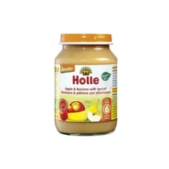 Holle Bio Puré Maçã, Banana e Alperce +6M 190g