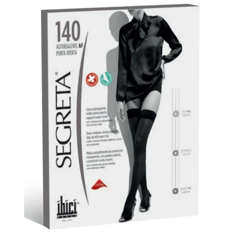 Ibici Meia até à raiz coxa 140 T2 biqueira aberta Cor 36/Chamois
