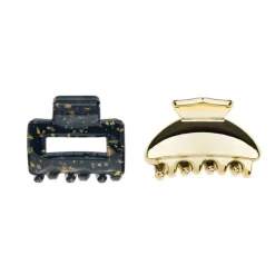Invisibobble CLIPSTAR 2 Molas de Cabelo Eclipse Lunar | Cor Preto e Dourado