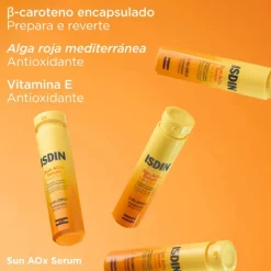 ISDIN Sun AOx Serum 30ml | Sérum Facial Antioxidante Pré e Pós Sol, Anti-Envelhecimento, Hidratação e Reparação