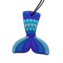 Jellystone Colar 30cm Mordedor Sereia Azul | +3A Para Ansiedade Infantil