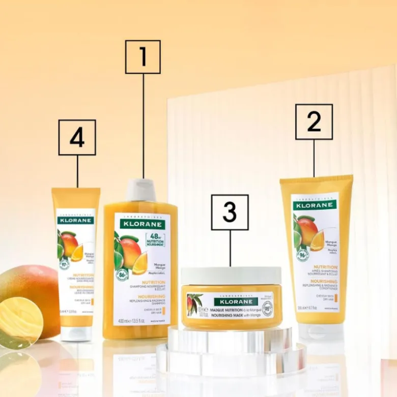 Klorane Manga Creme Nutritivo Sem Enxaguar 100ml | Cabelo Seco