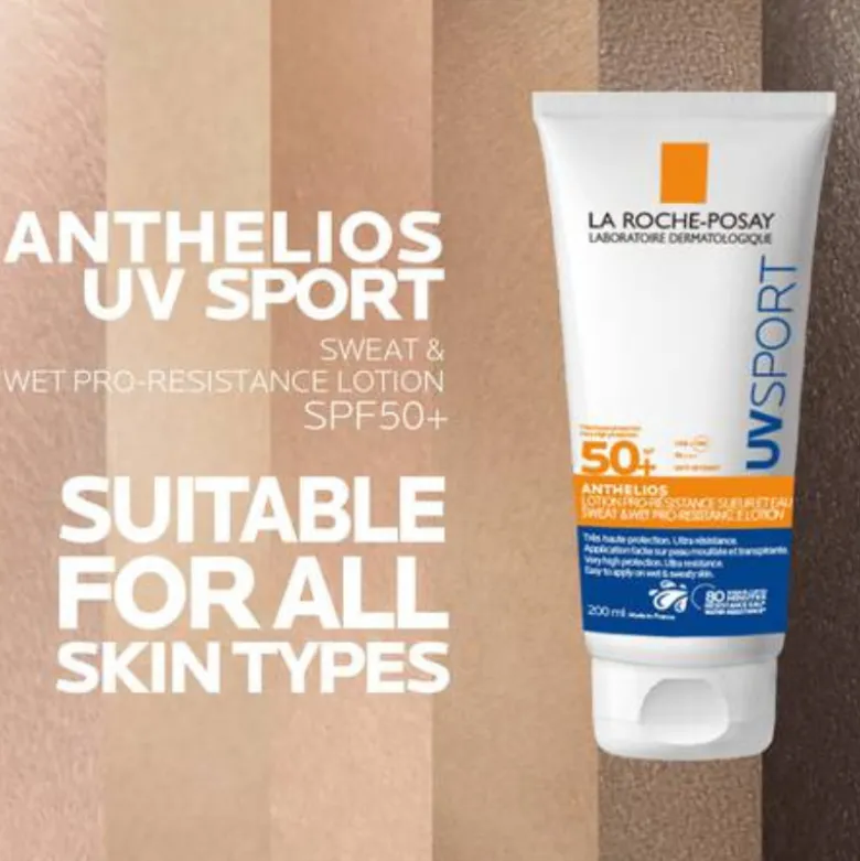 La Roche-Posay Anthelios UVSport Loção SPF50+ 200ml | Aplicável em pele molhada ou suada