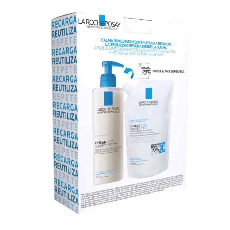 La Roche Posay Pack Lipikar Syndet AP+ Creme Limpeza 400ml + Recarga