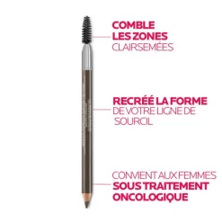 La Roche-Posay Toleriane Lápis de Sobrancelhas Castanho Escuro | Alta Tolerância