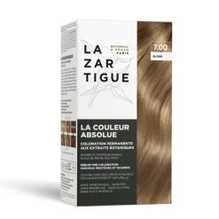 Lazartigue Coloração 7.00 Louro 60ml | Sem Amoníaco | Cobertura 100% Brancos | Kit Completo
