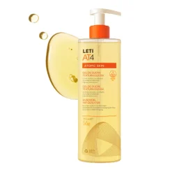 Leti AT4 Gel Banho Textura Oleosa 400ml | Higiene Pele Atópica