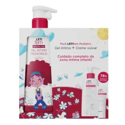 LETIFEM Pediatric Gel Íntimo 250ml + Creme Vulvar 30ml | Pack Higiene Infantil +2 Anos