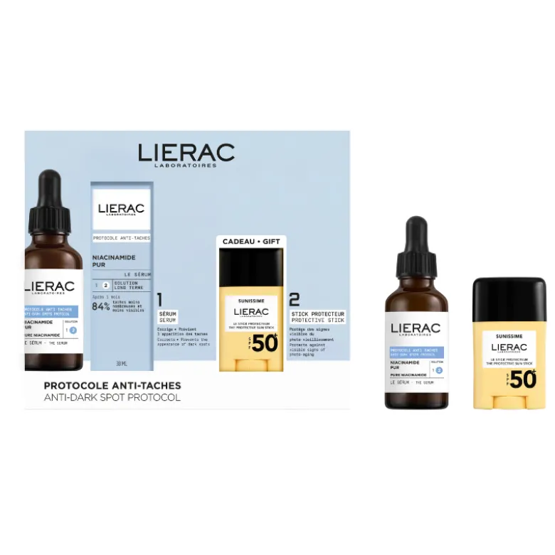 Lierac Coffret Protocolo Antimanchas Sérum 30ml + Stick SPF50+ 10g | Manchas Rosto