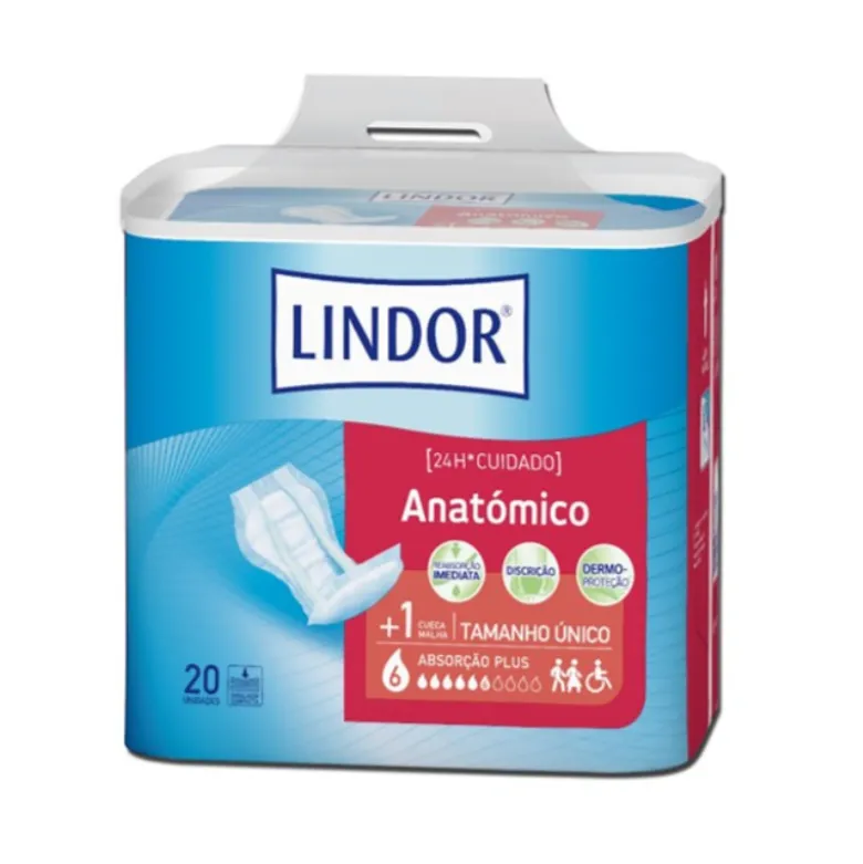 Lindor Anatómico Plus Pensos (6 Gotas) 20 Unidades