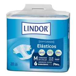 Lindor Elásticos Fraldas Super Médio M (7 Gotas) 20 Unidades