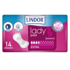 Lindor Lady Pad Extra Pensos (4 Gotas) 14 Unidades