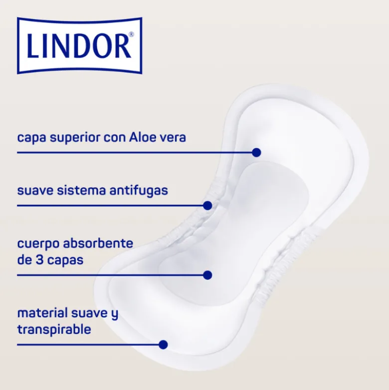 Lindor Lady Pad Extra Pensos (4 Gotas) 14 Unidades