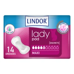Lindor Lady Pad Maxi Pensos (5 Gotas) 14 Unidades