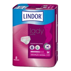 Lindor Lady Pants Cuecas M (7 Gotas) 8 Unidades