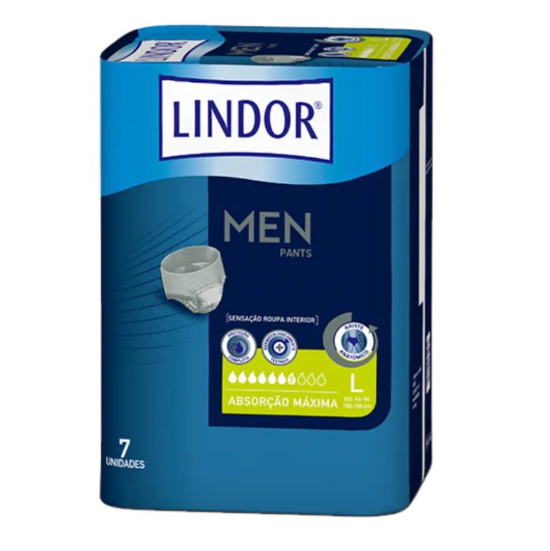 Lindor Men Pants Cuecas L (7 Gotas) 7 Unidades
