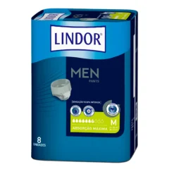 Lindor Men Pants Cuecas M (7 Gotas) 8 Unidades