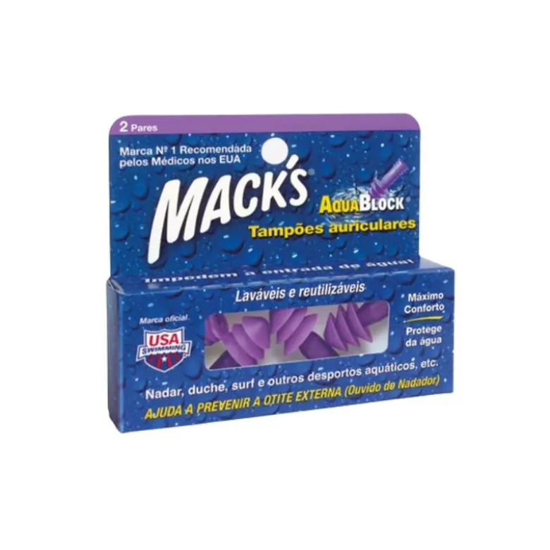 Mack's AquaBlock Tampões Auriculares 2 Pares