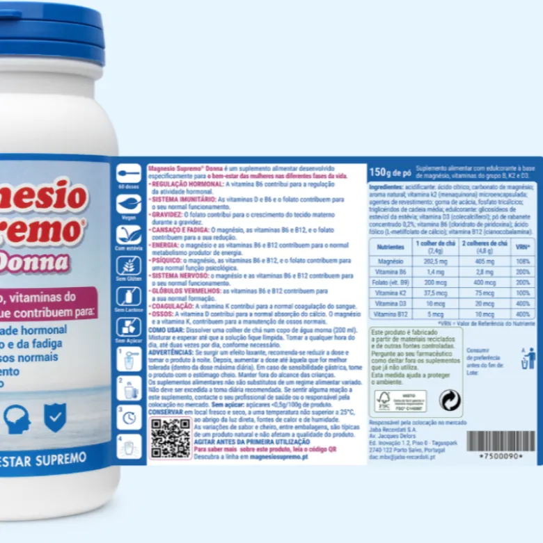 Magnesio Supremo Donna Pó 150g | Equilíbrio e Energia Feminina