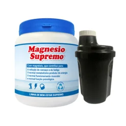 Magnésio Supremo Pó 300g + Oferta Shaker | Suplemento Magnésio de Alta Absorção
