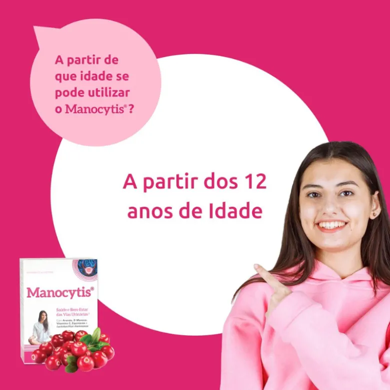 MANOCYTIS 14 Saquetas | Saúde Vias Urinárias | +12 Anos