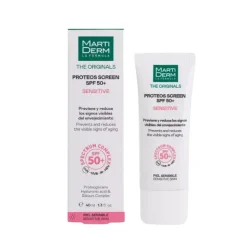 Martiderm Proteos Screen Creme Sensitive SPF50+ 40ml | Protetor Solar Rosto Pele Sensível