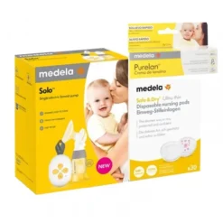 Medela Solo Hands-free Extrator Leite + 30 Discos + Purelan | Pack Amamentação