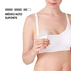 Medela Soutien de Amamentação 3 em 1 Branco Tamanho M - Extração Mãos-Livres e Conforto