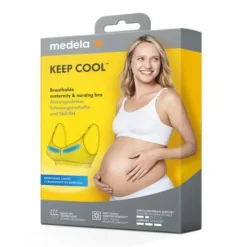 Medela Soutien de Gravidez e Amamentação Keep Cool Preto Tamanho L | Alças Ajustáveis