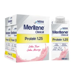 Meritene Clinical Protein 1.25 Morango 4x200ml | Oncologia, Desnutrição ou risco de desnutrição, Pós-operatório, Idoso frágil