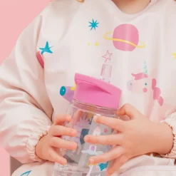 Miniland Babete Impermeável com Mangas Fantasia Unicórnio | Babete Bebé com Bolso 6M+