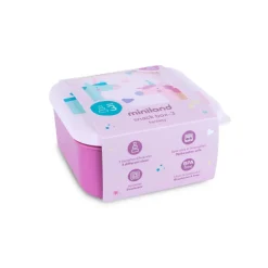 Miniland Conjunto 3 Lancheiras Fantasia Unicórnio | Caixas para Bebé sem BPA | Empilháveis