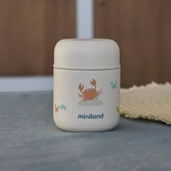 Miniland Crabsy Mini Termo Comida Bebé 280ml | Isolamento 12h | Tamanho Compacto