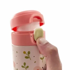 Miniland Garrafa Aço Inox Criança Butterfly 320ml | Abertura por botão, Sistema anti-fugas