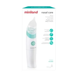 Miniland Nasal Care Aspirador Nasal Elétrico | Remoção Rápida e Higiénica de Muco | Com 2 Pontas