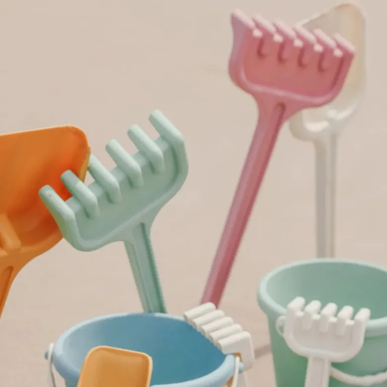 Miniland Pá e Ancinho Grande Creme e Rosa | 100% Reciclado
