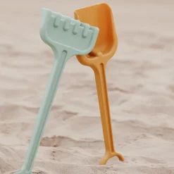 Miniland Pá e Ancinho Grande Mostarda e Verde | 100% Reciclado