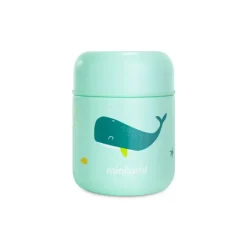 Miniland Whaley Food Thermy Mini Termo Comida Bebé 280ml | Isolamento 12h | Tamanho Compacto