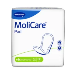 MoliCare Pad 2 Gotas 30 Pensos Absorventes | Perdas Ligeiras a Moderadas | Unissexo