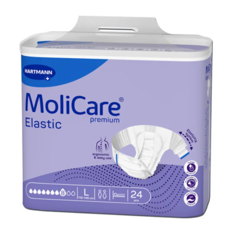Molicare Premium Elastic Fraldas L (8 Gotas) 24 Unidades