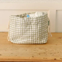 Molis&Co Organizador Mint Tea 22x40cm | Cesto para Fraldas e Essenciais