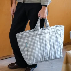 Molis&Co Saco Compras Reutilizável Mint Tea 41x35cm | Mala de Maternidade em Algodão Sustentável