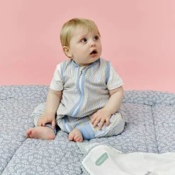 Molis&Co Tapete Bebé Blue Garden 120x120cm | Super Acolchoado e Portátil