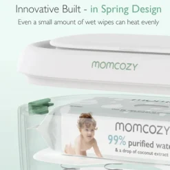 Momcozy Aquecedor de Toalhitas Bebé | Com Luz Noturna e Aquecimento Rápido
