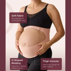 Momcozy Cinta de Maternidade Oster Pink Tamanho L| Suporte Gravidez