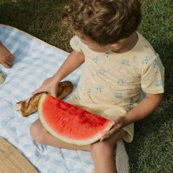 Monneka Calção Curto Algodão Surf Van Amarelo 2A